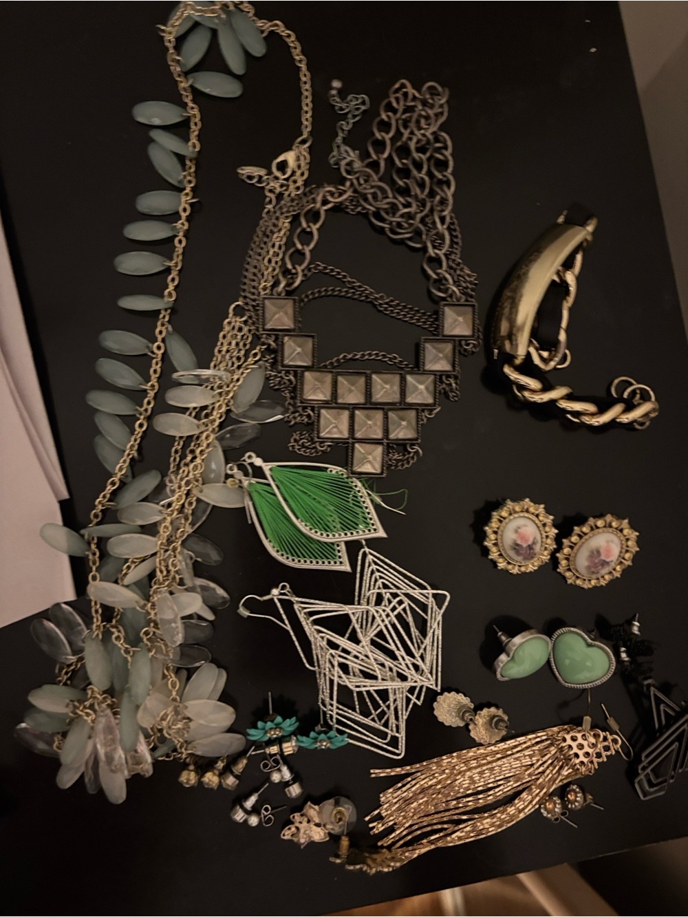 Assorted Women’s Fashion Jewelry - Green, Mint & Gold Accent Pieces